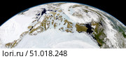 Partial view of Earth showing northern Canada and northern Greenland. Стоковое фото, фотограф Stocktrek Images, Inc. / ТАСС / Фотобанк Лори