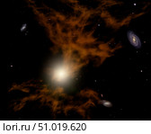 A supermassive black hole in the galaxy's core. Стоковое фото, фотограф Stocktrek Images, Inc. / ТАСС / Фотобанк Лори