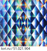 Abstract Refractive Crystal Pattern With Blue and White Hues. Generative AI. Стоковое AI-изображение, AI-художник Roman Zavorotny / Фотобанк Лори