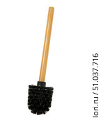 Eco-Friendly Bamboo Handle Toilet Brush - Minimalist Black Design Cleaning Tool for Home Hygiene. Стоковое фото, фотограф Максимова Марина / Фотобанк Лори