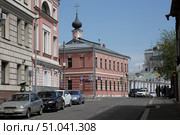 Погорельский переулок в центре Москвы (2022 год). Редакционное фото, фотограф Free Wind / Фотобанк Лори