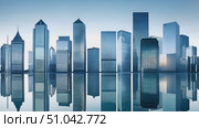 Group of tall buildings standing closely together, showcasing modern architecture in an urban environment. Стоковое AI-видео, аниматор Данила Большаков / Фотобанк Лори