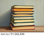 Книги, нарисованные краской. Стоковое AI-изображение, AI-художник Boostport / Фотобанк Лори