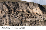 Vardzia a cave town was built during the reign of Queen Tamar, Georgia. Стоковое фото, фотограф VittoriaChe / Фотобанк Лори