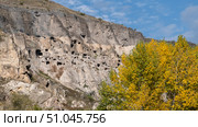Vardzia a cave town was built during the reign of Queen Tamar, Georgia. Стоковое фото, фотограф VittoriaChe / Фотобанк Лори