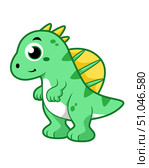 Cute illustration of a Spinosaurus. Стоковое фото, фотограф Stocktrek Images, Inc. / ТАСС / Фотобанк Лори