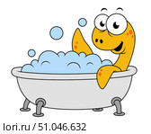 Illustration of a bathing Loch Ness Monster. Стоковое фото, фотограф Stocktrek Images, Inc. / ТАСС / Фотобанк Лори
