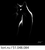 Зображение кота в стиле нуар. Стоковое AI-изображение, AI-художник Евгений Моторин / Фотобанк Лори