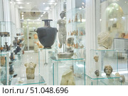 Anapa, Russia - September 07, 2022: Gorgippia Museum. The exposition of the ancient Greek period. Редакционное фото, фотограф Наталия Кирсанова / Фотобанк Лори