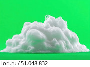 Beauty Product Foam Soap. Abstract background white soapy foam flowing texture. Shampoo foam with bubbles. Bubble surface isolated on a green color. Chroma key. Suds. Facial cleanser. Froth Pattern. Стоковое AI-изображение, AI-художник Марина Демидюк / Фотобанк Лори