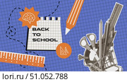 Essentials for a successful back to school preparation with school supplies and creative tools. Стоковое видео, видеограф Сергей Толмачёв / Фотобанк Лори