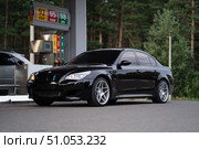 KRASNOYARSK, RUSSIA - July 31, 2025: Black BMW M5 E60. Редакционное фото, фотограф Плотников Дмитрий / Фотобанк Лори