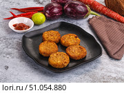 Fried potato crispy golden hash brown. Стоковое фото, фотограф Андрей Старостин / Фотобанк Лори