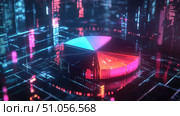 visualization bouncing pie chart ai generated. Стоковое AI-изображение, AI-художник Vectorwin / Фотобанк Лори
