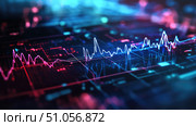arrhythmia simulation of ekg line ai generated. Стоковое AI-изображение, AI-художник Vectorwin / Фотобанк Лори