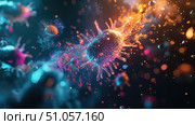 pathogen exploding bacteria ai generated. Стоковое AI-изображение, AI-художник Vectorwin / Фотобанк Лори
