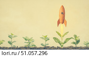 seeds growing rocket ai generated. Стоковое AI-изображение, AI-художник Vectorwin / Фотобанк Лори