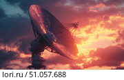 signal syncing satellite dish ai generated. Стоковое AI-изображение, AI-художник Vectorwin / Фотобанк Лори