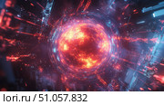 collapse collapsing nuclear core ai generated. Стоковое AI-изображение, AI-художник Vectorwin / Фотобанк Лори