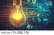 technology zooming into smart lighting system ai generated. Стоковое AI-изображение, AI-художник Vectorwin / Фотобанк Лори