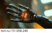 actuators blinking robot hand ai generated. Стоковое AI-изображение, AI-художник Vectorwin / Фотобанк Лори