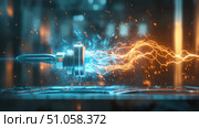 rectifier transforming electric current ai generated. Стоковое AI-изображение, AI-художник Vectorwin / Фотобанк Лори