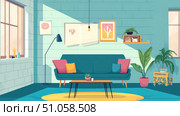 interior stylized animation of home staging area ai generated. Стоковое AI-изображение, AI-художник Vectorwin / Фотобанк Лори