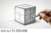 merge merging 3d cube ai generated. Стоковое AI-изображение, AI-художник Vectorwin / Фотобанк Лори
