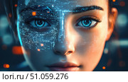 blend merging human face ai generated. Стоковое AI-изображение, AI-художник Vectorwin / Фотобанк Лори