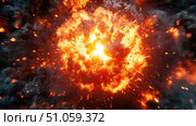fission exploding nuclear core ai generated. Стоковое AI-изображение, AI-художник Vectorwin / Фотобанк Лори