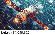 launch loading tech satellite ai generated. Стоковое AI-изображение, AI-художник Vectorwin / Фотобанк Лори