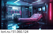 innovation abstract visualization of hospital bed ai generated. Стоковое AI-изображение, AI-художник Vectorwin / Фотобанк Лори