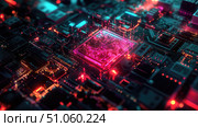 decoherence fading quantum processor ai generated. Стоковое AI-изображение, AI-художник Vectorwin / Фотобанк Лори