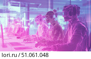 collaboration glitch-transitioning working team ai generated. Стоковое AI-изображение, AI-художник Vectorwin / Фотобанк Лори
