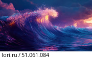 interference bouncing wave ai generated. Стоковое AI-изображение, AI-художник Vectorwin / Фотобанк Лори