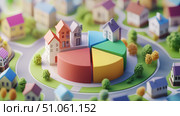data ai interpretation of 3d real estate pie chart ai generated. Стоковое AI-изображение, AI-художник Vectorwin / Фотобанк Лори