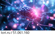 eeg flying neural signal ai generated. Стоковое AI-изображение, AI-художник Vectorwin / Фотобанк Лори