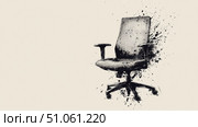 swivel dissolving office chair ai generated. Стоковое AI-изображение, AI-художник Vectorwin / Фотобанк Лори