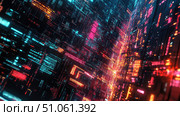 qubits layering quantum code ai generated. Стоковое AI-изображение, AI-художник Vectorwin / Фотобанк Лори