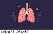 oxygenation beaming lungs ai generated. Стоковое AI-изображение, AI-художник Vectorwin / Фотобанк Лори