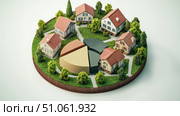 chvisualization simulation of 3d real estate pie chart ai generated. Стоковое AI-изображение, AI-художник Vectorwin / Фотобанк Лори