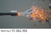 cat5 dissolving network cable ai generated. Стоковое AI-изображение, AI-художник Vectorwin / Фотобанк Лори