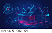automation scanning radar smart home device ai generated. Стоковое AI-изображение, AI-художник Vectorwin / Фотобанк Лори