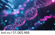 replication sliding dna double helix ai generated. Стоковое AI-изображение, AI-художник Vectorwin / Фотобанк Лори