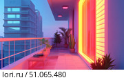 technology futuristic scan of balcony view ai generated. Стоковое AI-изображение, AI-художник Vectorwin / Фотобанк Лори