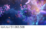 immunology zooming into antibody cell ai generated. Стоковое AI-изображение, AI-художник Vectorwin / Фотобанк Лори