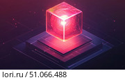 pulse blinking energy core ai generated. Стоковое AI-изображение, AI-художник Vectorwin / Фотобанк Лори