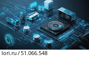 dismantle disassembling smart thermostat ai generated. Стоковое AI-изображение, AI-художник Vectorwin / Фотобанк Лори