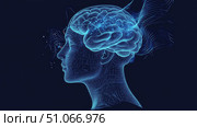 s rotating brainwave scan ai generated. Стоковое AI-изображение, AI-художник Vectorwin / Фотобанк Лори