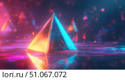 spectrum collapsing prism ai generated. Стоковое AI-изображение, AI-художник Vectorwin / Фотобанк Лори